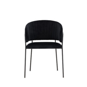 Selma – Chaise de salle à manger – Noir – 58 x 82 x 54 cm