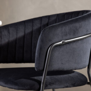 Selma – Chaise de salle à manger – Noir – 58 x 82 x 54 cm