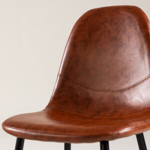 Polar – Chaise de salle à manger – Noir, Marron – 51,5 x 89 x 44,5 cm