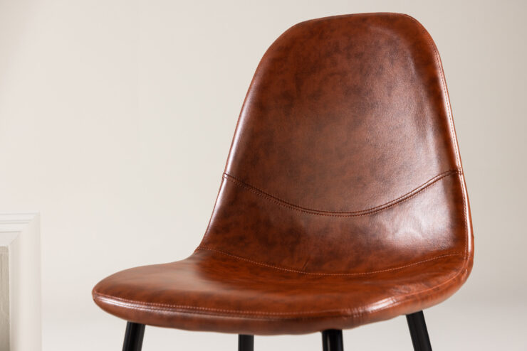 Polar – Chaise de salle à manger – Noir, Marron – 51,5 x 89 x 44,5 cm
