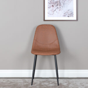 Polar – Chaise de salle à manger – Noir, Marron – 51,5 x 89 x 44,5 cm