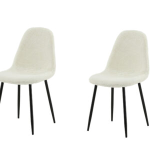 Polar – Chaise de salle à manger – Noir, Blanc – 53 x 88 x 46 cm