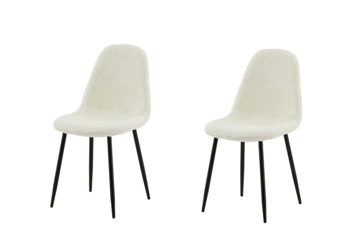 Polar – Chaise de salle à manger – Noir, Blanc – 53 x 88 x 46 cm
