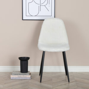 Polar – Chaise de salle à manger – Noir, Blanc – 53 x 88 x 46 cm