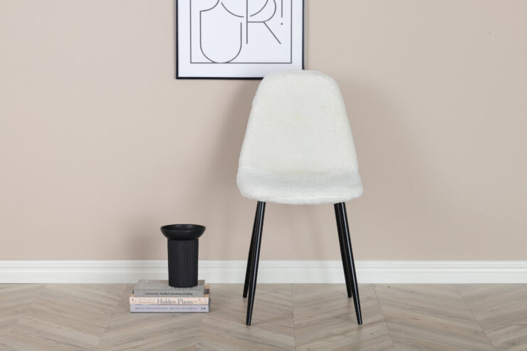 Polar – Chaise de salle à manger – Noir, Blanc – 53 x 88 x 46 cm