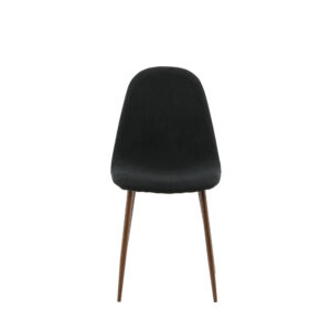 Polar – Chaise de salle à manger – Noir, Naturel – 53 x 88 x 46 cm