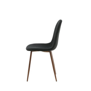 Polar – Chaise de salle à manger – Noir, Naturel – 53 x 88 x 46 cm