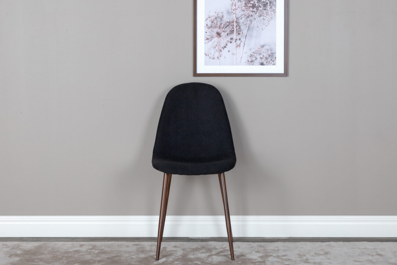 Polar – Chaise de salle à manger – Noir, Naturel – 53 x 88 x 46 cm