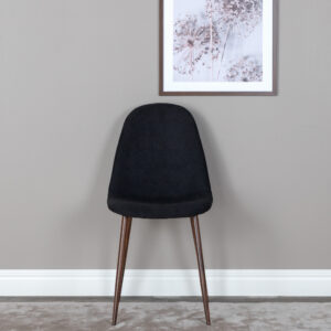Polar – Chaise de salle à manger – Noir, Naturel – 53 x 88 x 46 cm