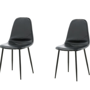 Polar – Chaise de salle à manger – Noir – 52 x 88.5 x 44,5 cm