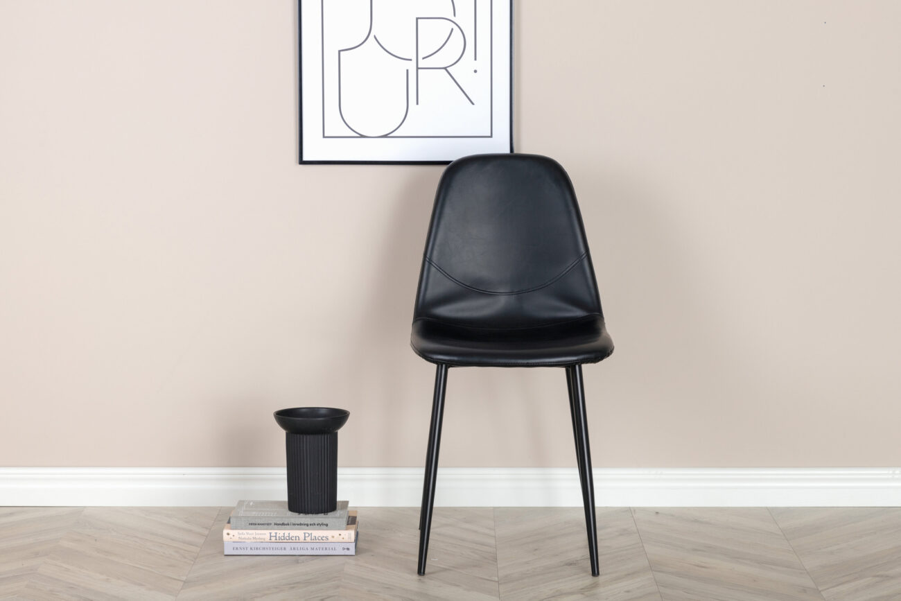 Polar – Chaise de salle à manger – Noir – 52 x 88.5 x 44,5 cm