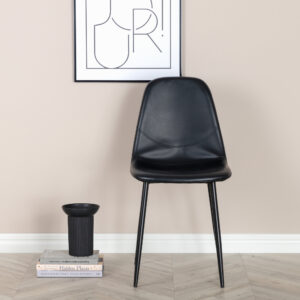 Polar – Chaise de salle à manger – Noir – 52 x 88.5 x 44,5 cm