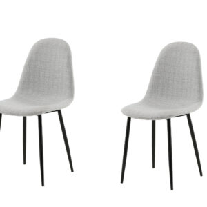 Polar – Chaise de salle à manger – Noir, Gris – 53 x 88 x 46 cm