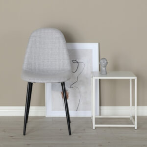 Polar – Chaise de salle à manger – Noir, Gris – 53 x 88 x 46 cm