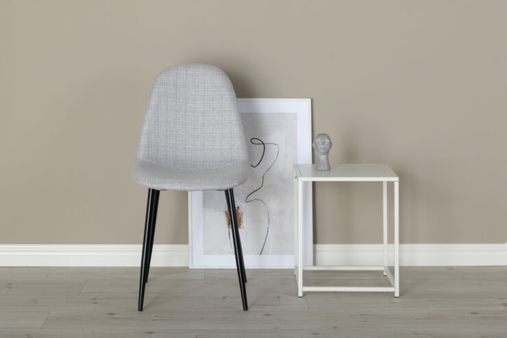 Polar – Chaise de salle à manger – Noir, Gris – 53 x 88 x 46 cm