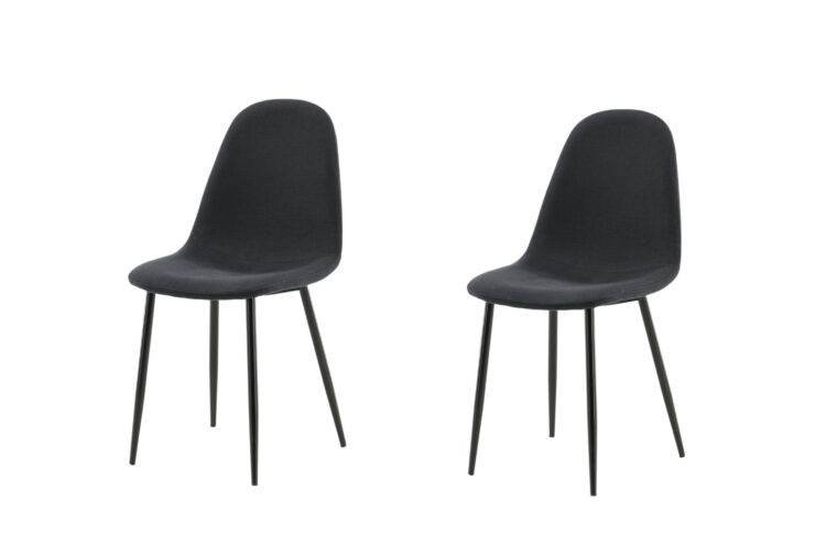 Polar – Chaise de salle à manger – Noir – 53 x 88 x 46 cm