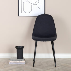 Polar – Chaise de salle à manger – Noir – 53 x 88 x 46 cm
