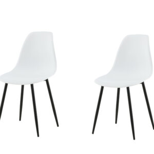 Polar – Chaise de salle à manger – Noir, Blanc – 58 x 81 x 46 cm