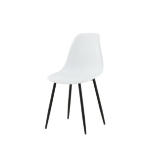 Polar – Chaise de salle à manger – Noir, Blanc – 58 x 81 x 46 cm