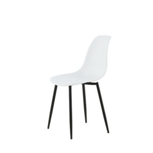 Polar – Chaise de salle à manger – Noir, Blanc – 58 x 81 x 46 cm