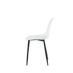 Polar – Chaise de salle à manger – Noir, Blanc – 58 x 81 x 46 cm