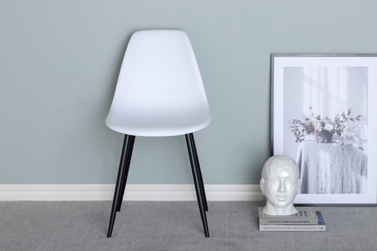 Polar – Chaise de salle à manger – Noir, Blanc – 58 x 81 x 46 cm