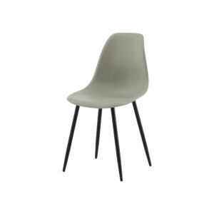 Polar – Chaise de salle à manger – Noir, Gris – 58 x 81 x 46 cm