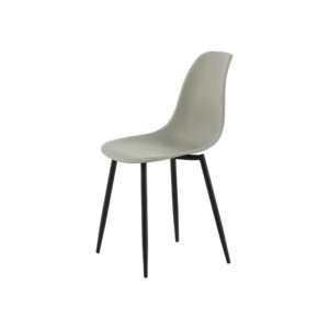 Polar – Chaise de salle à manger – Noir, Gris – 58 x 81 x 46 cm