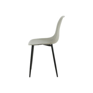 Polar – Chaise de salle à manger – Noir, Gris – 58 x 81 x 46 cm
