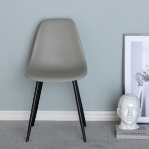 Polar – Chaise de salle à manger – Noir, Gris – 58 x 81 x 46 cm