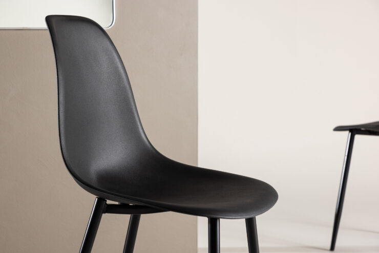 Polar – Chaise de salle à manger – Noir – 53 x 83 x 45 cm