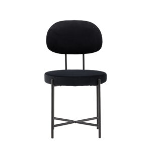 Stella – Chaise de salle à manger – Noir – 60 x 89 x 50 cm