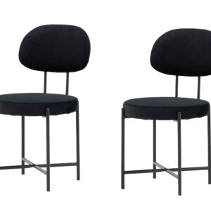 Stella – Chaise de salle à manger – Noir – 60 x 89 x 50 cm