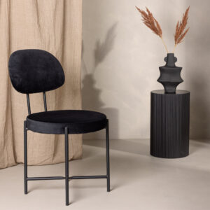 Stella – Chaise de salle à manger – Noir – 60 x 89 x 50 cm