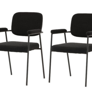Yesterday – Chaise de salle à manger – Noir – 61 x 90 x 58 cm