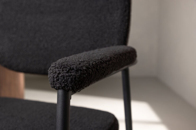 Yesterday – Chaise de salle à manger – Noir – 61 x 90 x 58 cm