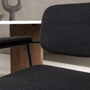Yesterday – Chaise de salle à manger – Noir – 61 x 90 x 58 cm