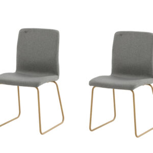 Mace – Chaise de salle à manger – Gris, Naturel – 55 x 88 x 45 cm
