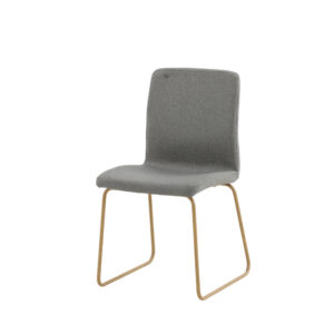 Mace – Chaise de salle à manger – Gris, Naturel – 55 x 88 x 45 cm
