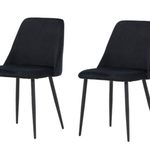 Night – Chaise de salle à manger – Noir – 56 x 83 x 48 cm