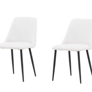Night – Chaise de salle à manger – Noir, Blanc – 56 x 83 x 48 cm