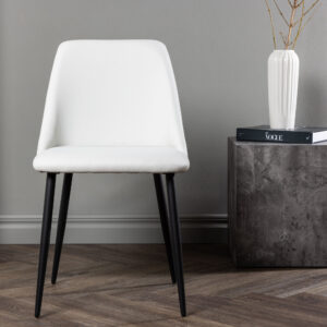 Night – Chaise de salle à manger – Noir, Blanc – 56 x 83 x 48 cm