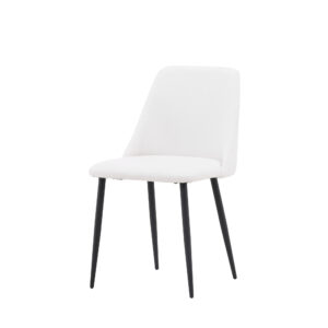 Night – Chaise de salle à manger – Noir, Blanc – 56 x 83 x 48 cm