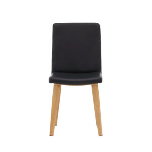 Today – Chaise de salle à manger – Noir, Naturel – 56 x 90 x 44 cm