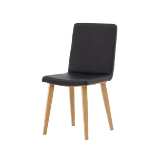 Today – Chaise de salle à manger – Noir, Naturel – 56 x 90 x 44 cm