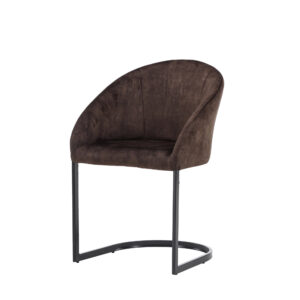 Evening – Chaise de salle à manger – Noir, Marron, Marron foncé – 65 x 82 x 56 cm