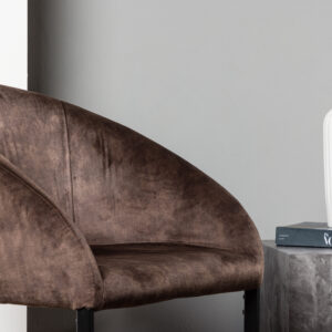 Evening – Chaise de salle à manger – Noir, Marron, Marron foncé – 65 x 82 x 56 cm
