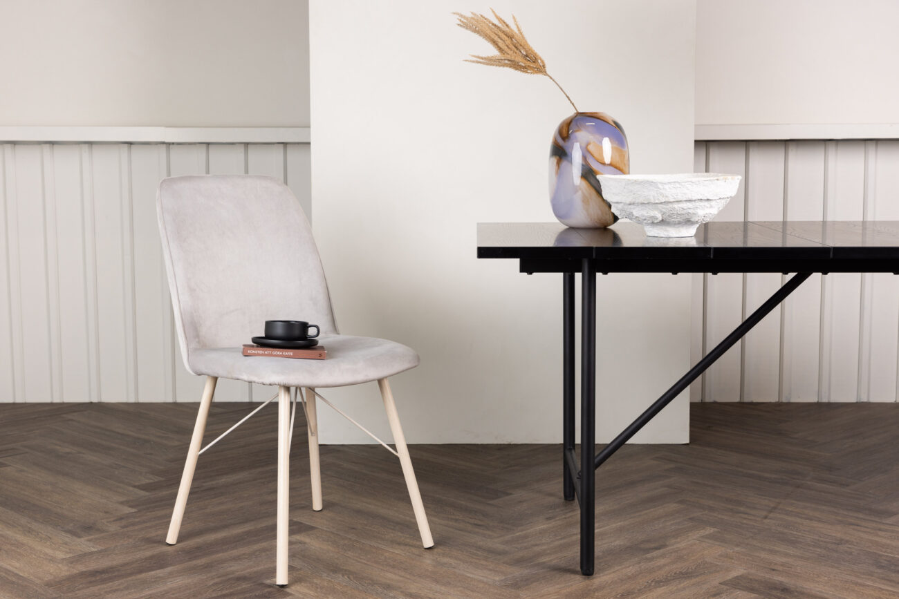 Everyday – Chaise de salle à manger – Gris, Blanchi – 58 x 90 x 47 cm