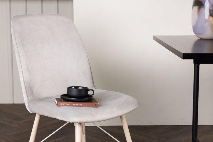 Everyday – Chaise de salle à manger – Gris, Blanchi – 58 x 90 x 47 cm