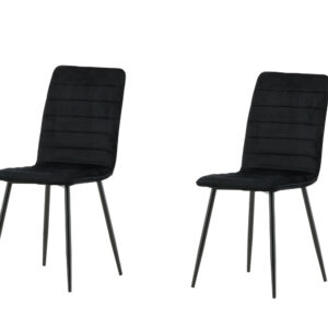 Windu – Chaise de salle à manger – Noir – 49 x 94 x 43 cm